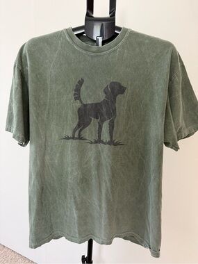 Comfort Colors Olive Green Dog Silhouette Tee